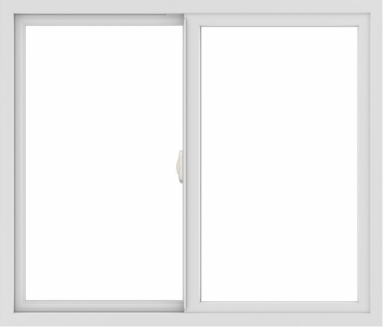 WDMA 42x36 (41.5 x 35.5 inch) Vinyl uPVC White Slide Window without Grids Interior