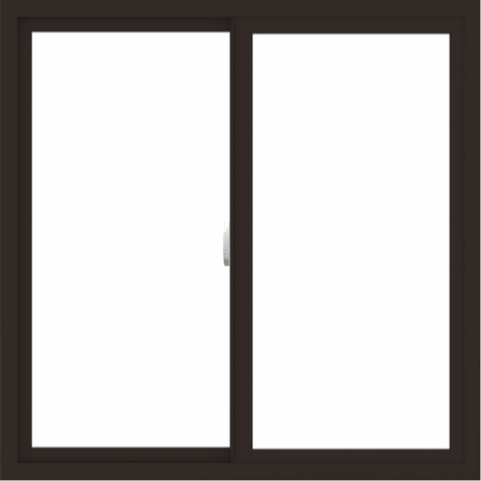 WDMA 42x42 (41.5 x 41.5 inch) Vinyl uPVC Dark Brown Slide Window without Grids Interior