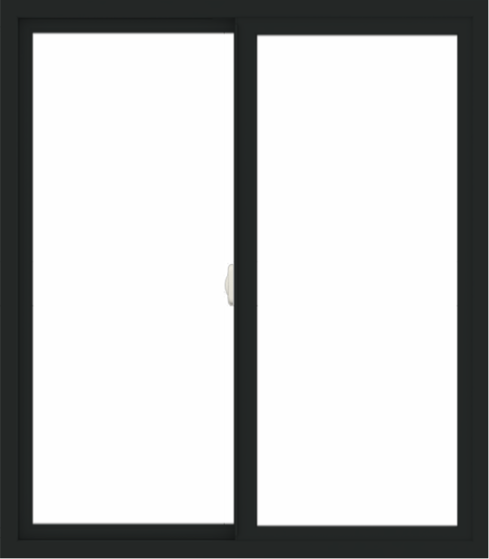 WDMA 42x48 (41.5 x 47.5 inch) Vinyl uPVC Black Slide Window without Grids Interior