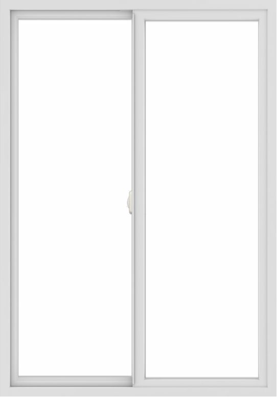 WDMA 42x60 (41.5 x 59.5 inch) Vinyl uPVC White Slide Window without Grids Interior