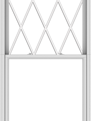 WDMA 44x120 (43.5 x 119.5 inch)  Aluminum Single Double Hung Window with Diamond Grids