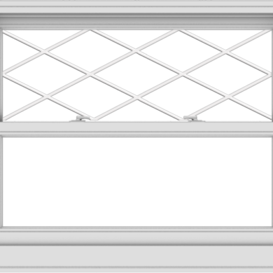 WDMA 44x36 (43.5 x 35.5 inch)  Aluminum Single Double Hung Window with Diamond Grids