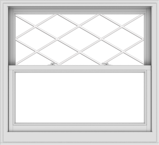 WDMA 44x40 (43.5 x 39.5 inch)  Aluminum Single Double Hung Window with Diamond Grids