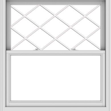 WDMA 44x48 (43.5 x 47.5 inch)  Aluminum Single Double Hung Window with Diamond Grids