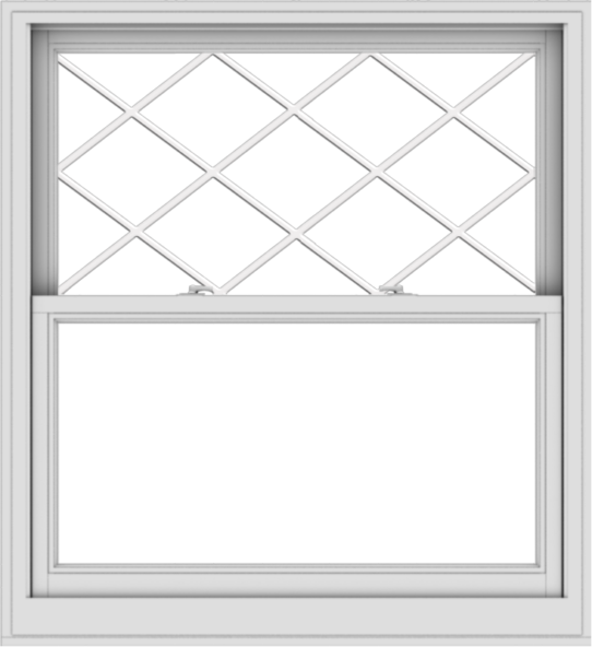 WDMA 44x48 (43.5 x 47.5 inch)  Aluminum Single Double Hung Window with Diamond Grids