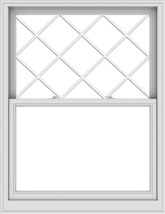 WDMA 44x57 (43.5 x 56.5 inch)  Aluminum Single Double Hung Window with Diamond Grids