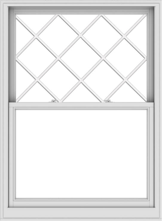 WDMA 44x60 (43.5 x 59.5 inch)  Aluminum Single Double Hung Window with Diamond Grids