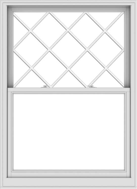 WDMA 44x61 (43.5 x 60.5 inch)  Aluminum Single Double Hung Window with Diamond Grids