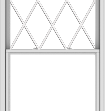 WDMA 44x96 (43.5 x 95.5 inch)  Aluminum Single Double Hung Window with Diamond Grids