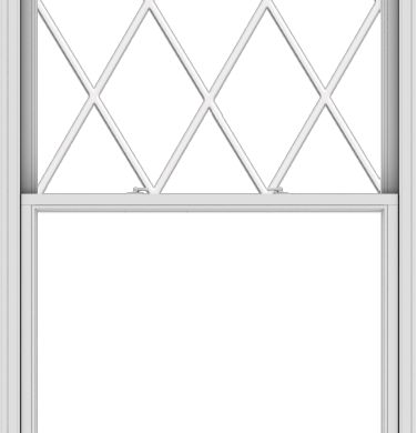 WDMA 48x102 (47.5 x 101.5 inch)  Aluminum Single Double Hung Window with Diamond Grids