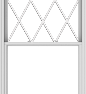 WDMA 48x108 (47.5 x 107.5 inch)  Aluminum Single Double Hung Window with Diamond Grids