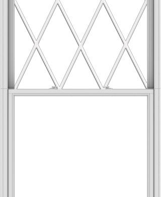 WDMA 48x120 (47.5 x 119.5 inch)  Aluminum Single Double Hung Window with Diamond Grids