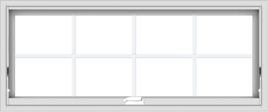 WDMA 48x20 (47.5 x 19.5 inch) White Vinyl uPVC Crank out Awning Window with Colonial Grids Interior