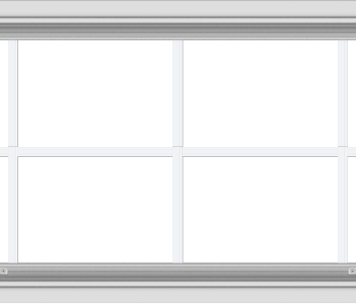 WDMA 48x20 (47.5 x 19.5 inch) White uPVC Vinyl Push out Awning Window with Colonial Grids Interior