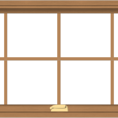 WDMA 48x24 (47.5 x 23.5 inch) Oak Wood Dark Brown Bronze Aluminum Crank out Awning Window with Colonial Grids Interior