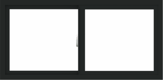 WDMA 48x24 (47.5 x 23.5 inch) Vinyl uPVC Black Slide Window without Grids Interior