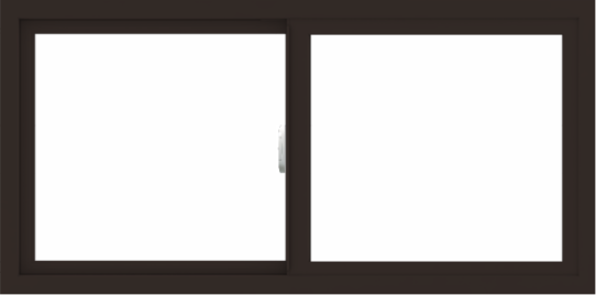 WDMA 48x24 (47.5 x 23.5 inch) Vinyl uPVC Dark Brown Slide Window without Grids Interior
