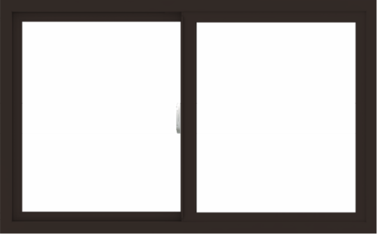 WDMA 48x30 (47.5 x 29.5 inch) Vinyl uPVC Dark Brown Slide Window without Grids Interior