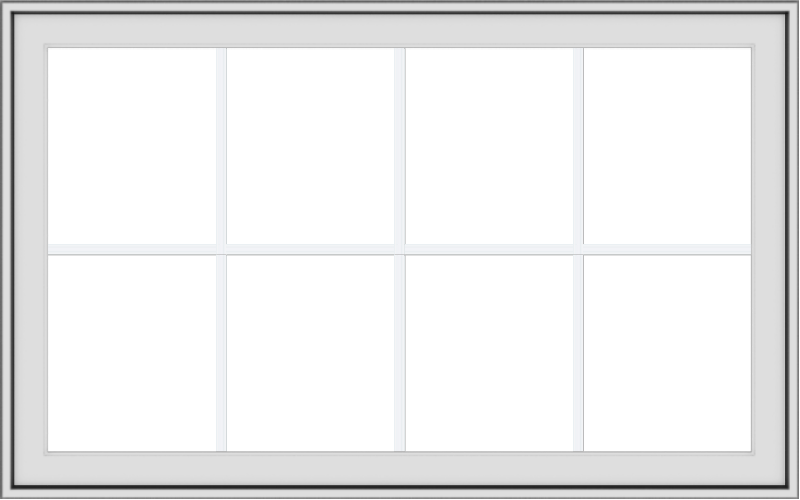 48x30-white-vinyl-push-out-awning-window-without-grids-2 WDMA 48x30 (47.5 x 29.5 inch) White uPVC Vinyl Push out Awning Window with Colonial Grids Exterior