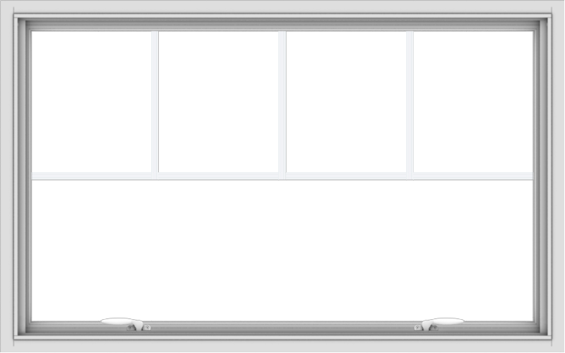 48x30-white-vinyl-push-out-awning-window-without-grids-4 WDMA 48x30 (47.5 x 29.5 inch) White uPVC Vinyl Push out Awning Window with Fractional Grilles