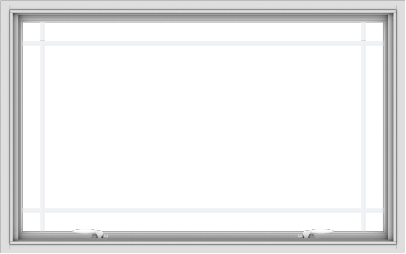 48x30-white-vinyl-push-out-awning-window-without-grids-5 WDMA 48x30 (47.5 x 29.5 inch) White uPVC Vinyl Push out Awning Window with Prairie Grilles