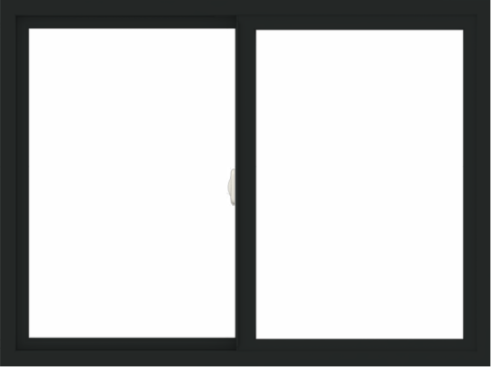 WDMA 48x36 (47.5 x 35.5 inch) Vinyl uPVC Black Slide Window without Grids Interior