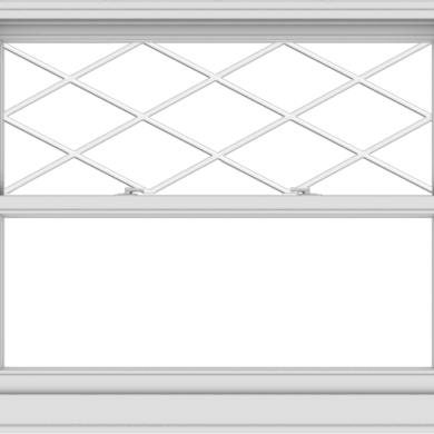 WDMA 48x40 (47.5 x 39.5 inch)  Aluminum Single Double Hung Window with Diamond Grids