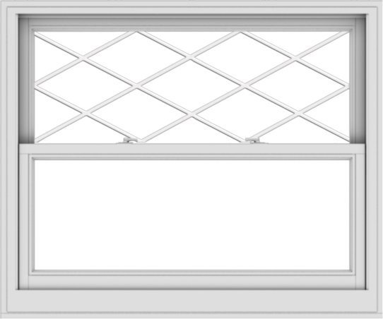 WDMA 48x40 (47.5 x 39.5 inch)  Aluminum Single Double Hung Window with Diamond Grids