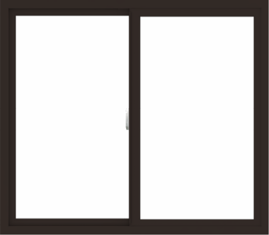 WDMA 48x42 (47.5 x 41.5 inch) Vinyl uPVC Dark Brown Slide Window without Grids Interior