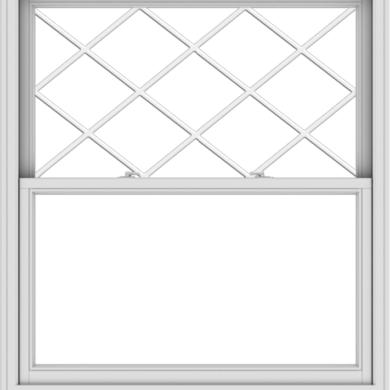 WDMA 48x54 (47.5 x 53.5 inch)  Aluminum Single Double Hung Window with Diamond Grids