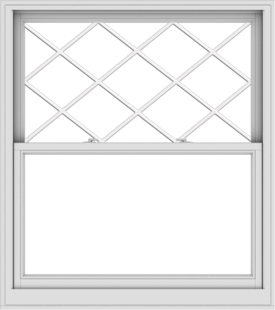 WDMA 48x54 (47.5 x 53.5 inch)  Aluminum Single Double Hung Window with Diamond Grids