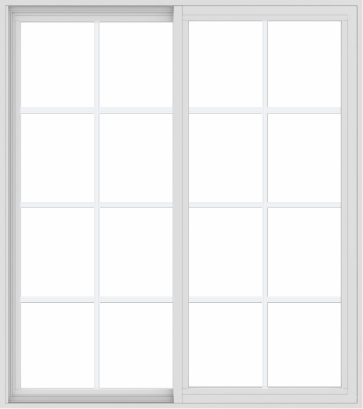 48x54-white-brown-black-vinyl-upvc-slide-window-with-Colonial-grids-1 WDMA 48x54 (47.5 x 53.5 inch) Vinyl uPVC White Slide Window with Colonial Grids Exterior