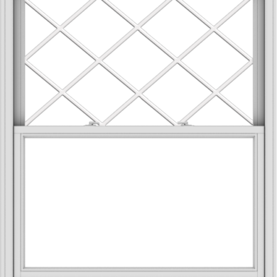WDMA 48x57 (47.5 x 56.5 inch)  Aluminum Single Double Hung Window with Diamond Grids