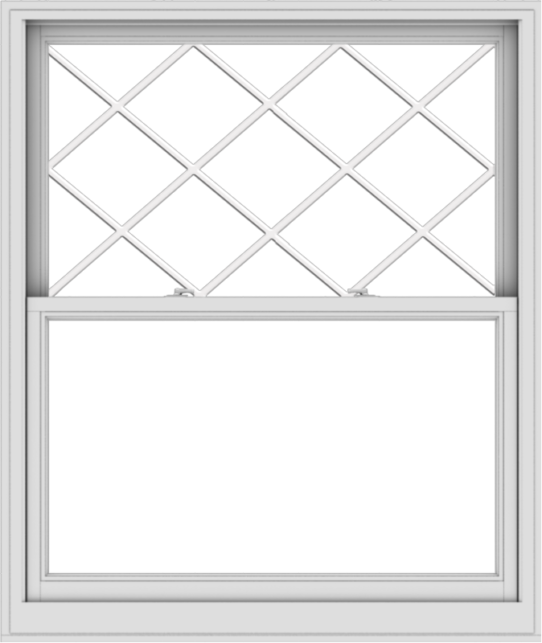 WDMA 48x57 (47.5 x 56.5 inch)  Aluminum Single Double Hung Window with Diamond Grids