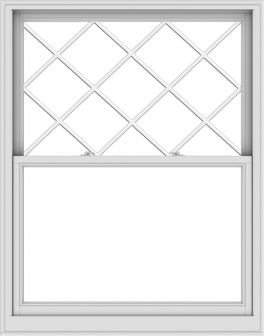 WDMA 48x61 (47.5 x 60.5 inch)  Aluminum Single Double Hung Window with Diamond Grids