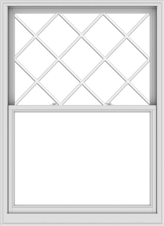 WDMA 48x66 (47.5 x 65.5 inch)  Aluminum Single Double Hung Window with Diamond Grids