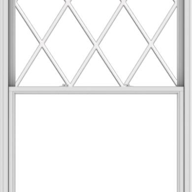 WDMA 54x108 (53.5 x 107.5 inch)  Aluminum Single Double Hung Window with Diamond Grids