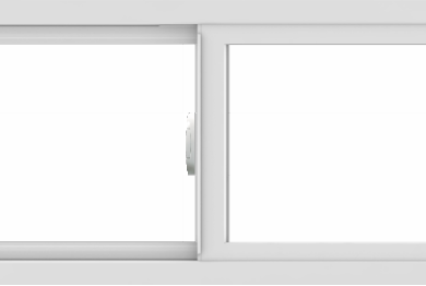 WDMA 54x18 (53.5 x 17.5 inch) Vinyl uPVC White Slide Window without Grids Interior