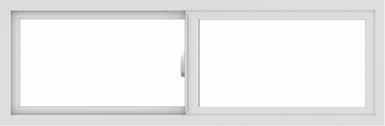 WDMA 54x18 (53.5 x 17.5 inch) Vinyl uPVC White Slide Window without Grids Interior
