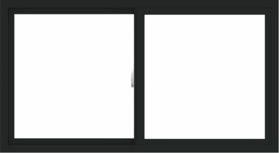 WDMA 54x30 (53.5 x 29.5 inch) Vinyl uPVC Black Slide Window without Grids Interior