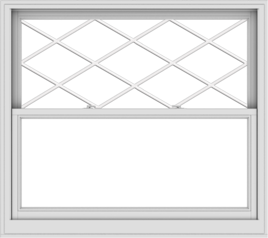 WDMA 54x48 (53.5 x 47.5 inch)  Aluminum Single Double Hung Window with Diamond Grids