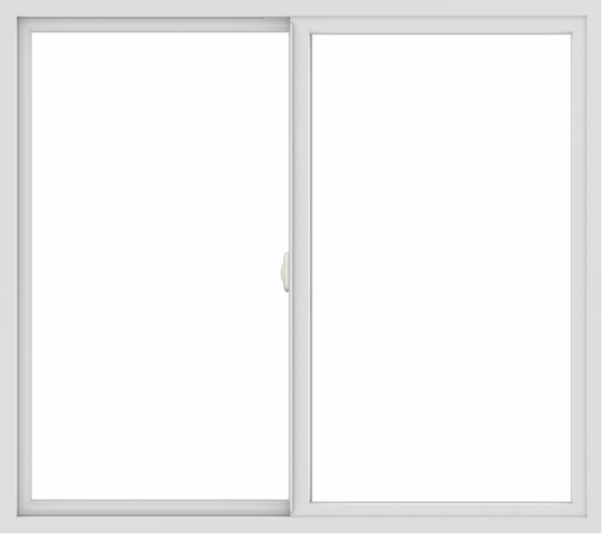 WDMA 54x48 (53.5 x 47.5 inch) Vinyl uPVC White Slide Window without Grids Interior