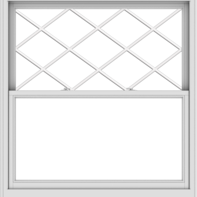 WDMA 54x57 (53.5 x 56.5 inch)  Aluminum Single Double Hung Window with Diamond Grids