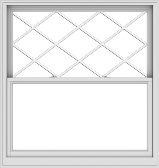 WDMA 54x57 (53.5 x 56.5 inch)  Aluminum Single Double Hung Window with Diamond Grids