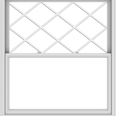 WDMA 54x60 (53.5 x 59.5 inch)  Aluminum Single Double Hung Window with Diamond Grids