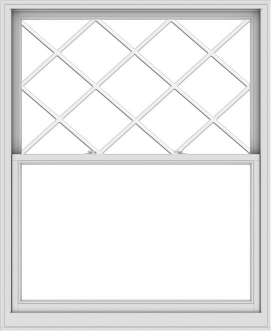 WDMA 54x66 (53.5 x 65.5 inch)  Aluminum Single Double Hung Window with Diamond Grids