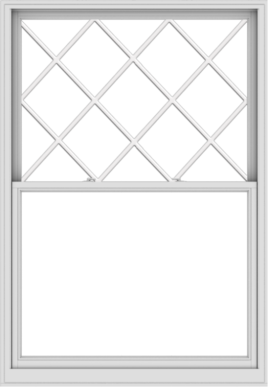 WDMA 54x78 (53.5 x 77.5 inch)  Aluminum Single Double Hung Window with Diamond Grids