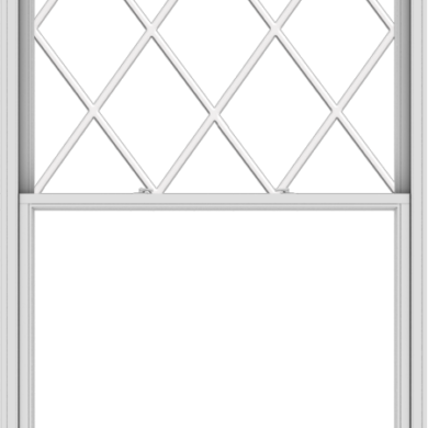 WDMA 54x96 (53.5 x 95.5 inch)  Aluminum Single Double Hung Window with Diamond Grids