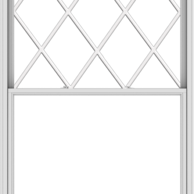 WDMA 60x108 (59.5 x 107.5 inch)  Aluminum Single Double Hung Window with Diamond Grids