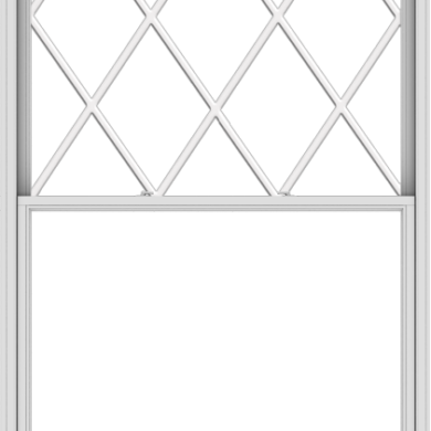 WDMA 60x114 (59.5 x 113.5 inch)  Aluminum Single Double Hung Window with Diamond Grids